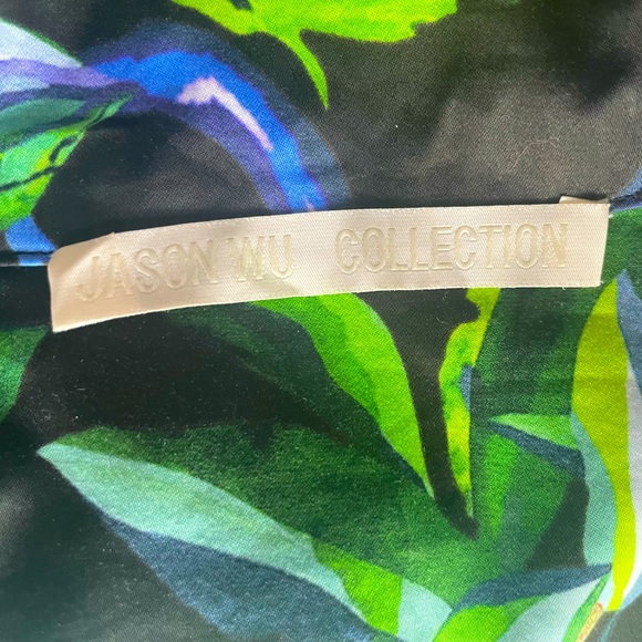 🦚HP🦚Jason Wu Pleated Floral Cotton Poplin Dress - Picture 6 of 8